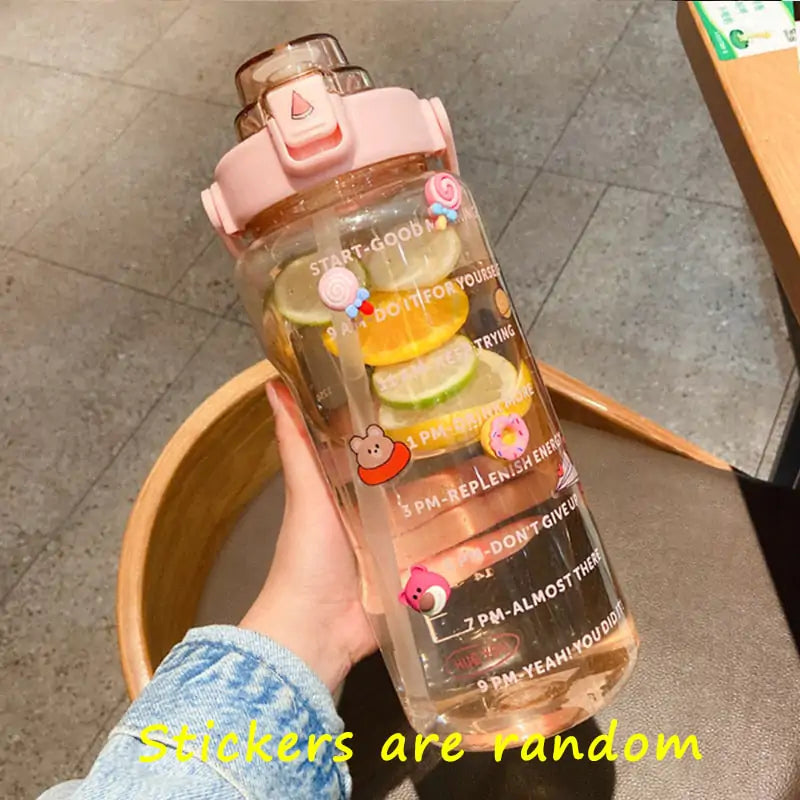 Stay Hydrated Colorful Frosted Water Bottle