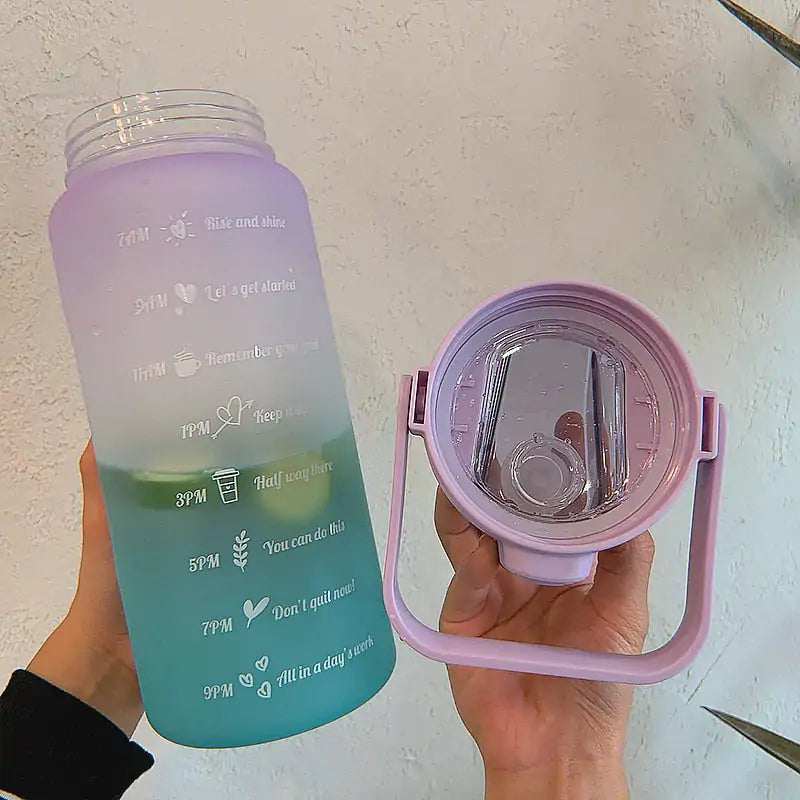 Stay Hydrated Colorful Frosted Water Bottle