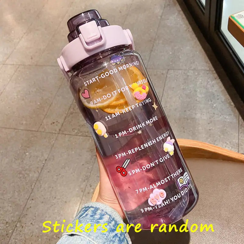 Stay Hydrated Colorful Frosted Water Bottle