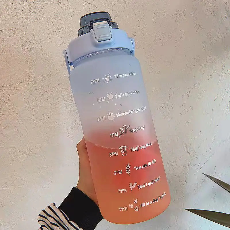 Stay Hydrated Colorful Frosted Water Bottle