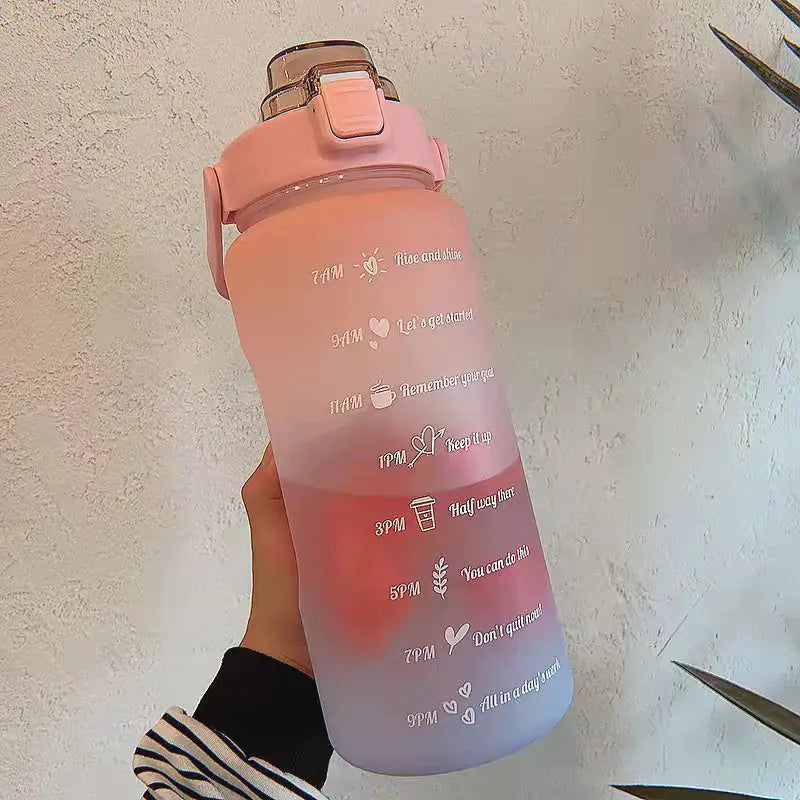 Stay Hydrated Colorful Frosted Water Bottle