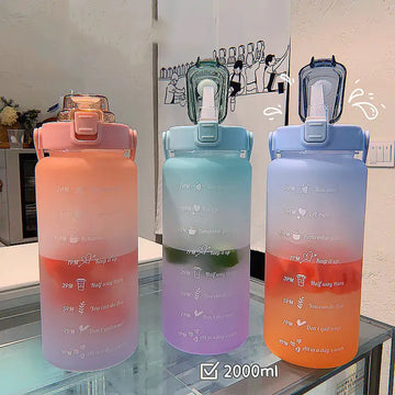 Stay Hydrated Colorful Frosted Water Bottle