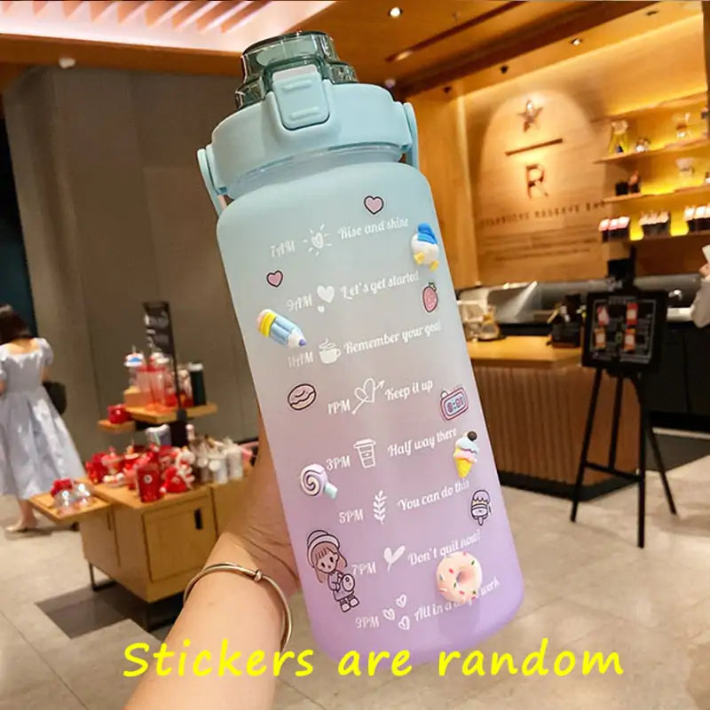 Stay Hydrated Colorful Frosted Water Bottle