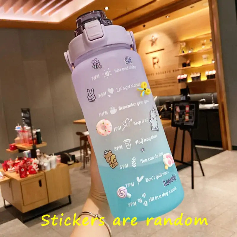 Stay Hydrated Colorful Frosted Water Bottle